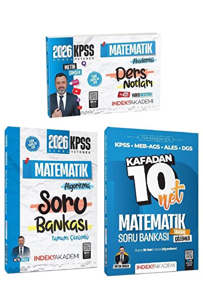 İndeks Akademi İndeks Akademi 2026 KPSS Matematik Akademisi Video Ders Notlar...
