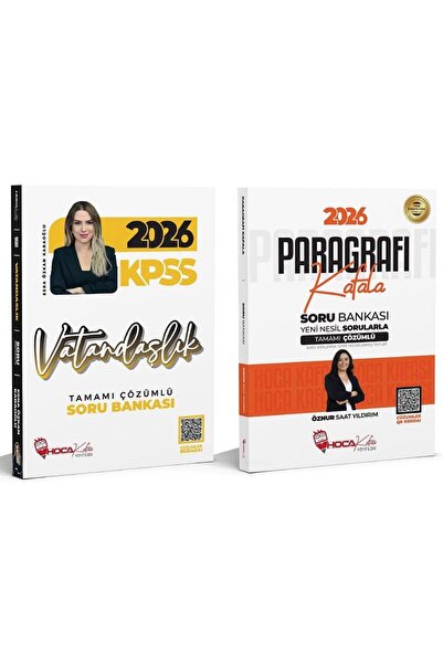 Genel Markalar Hoca Kafası 2026 KPSS Vatandaşlık + Paragraf Soru Bankası 2 li...