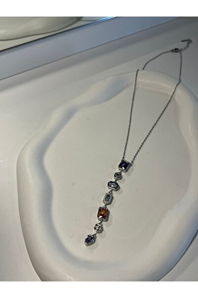 Aura By Rabia Çelik gümüş Y kolye