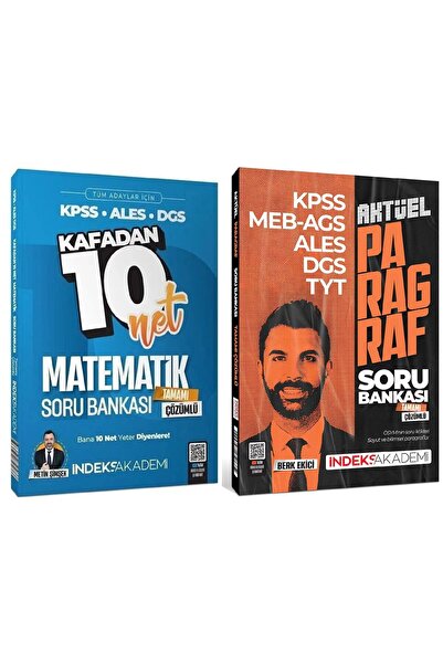 İndeks Akademi İndeks 2026 KPSS ALES DGS Matematik + Paragraf Soru Bankası 2 ...