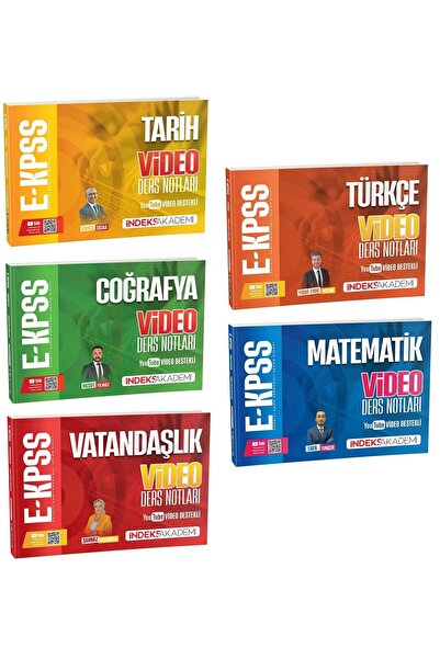 İndeks Akademi 2026 EKPSS Video Ders Notları 5 li Set Yayıncılık
