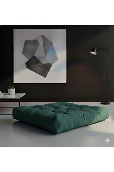İstanbul kumaş Dekoratif Kadifemsi Kumaş Yer & Palet Minderi 60x60x10 (GÖRSEL...