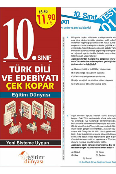 EĞİTİM DÜNYASI YAYINLARI SÜPER FİYAT - Eğitim Dünyası 10. Sınıf Türk Dili ve ...