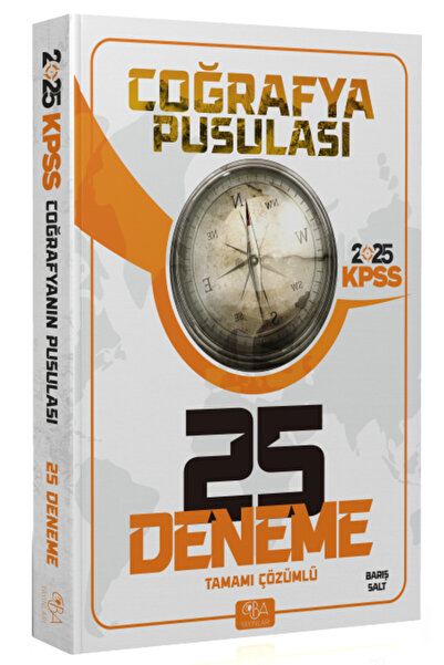 CBA Akademi SÜPER FİYAT - CBA Yayınları 2025 KPSS Coğrafya Pusulası 25 Deneme...