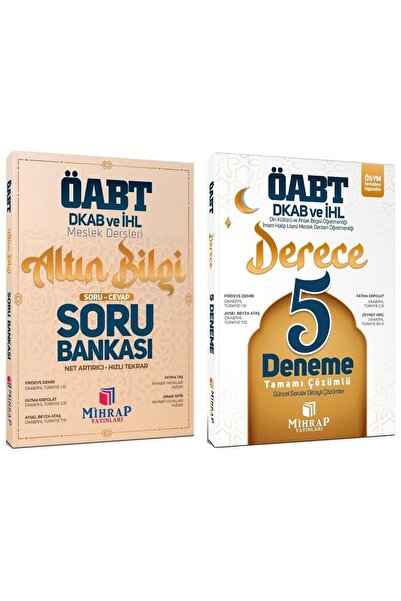 MİHRAP YAYINLARI Mihrap ÖABT Din Kültürü Soru + 5 Deneme 2 li Set Mihrap Yayınları