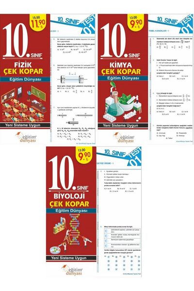 EĞİTİM DÜNYASI YAYINLARI SÜPER FİYAT - Eğitim Dünyası 10. Sınıf Fizik+Kimya+B...