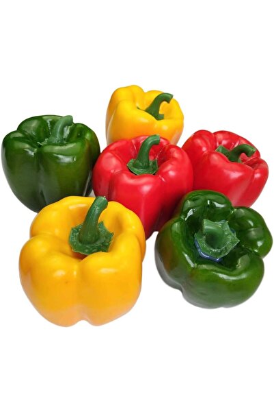 Artificiale Rolio Set 3 sau 6 Bucati de Ardei Gras Artificiali din Plastic pentru Decor, 9 cm - Set 6 Bucati