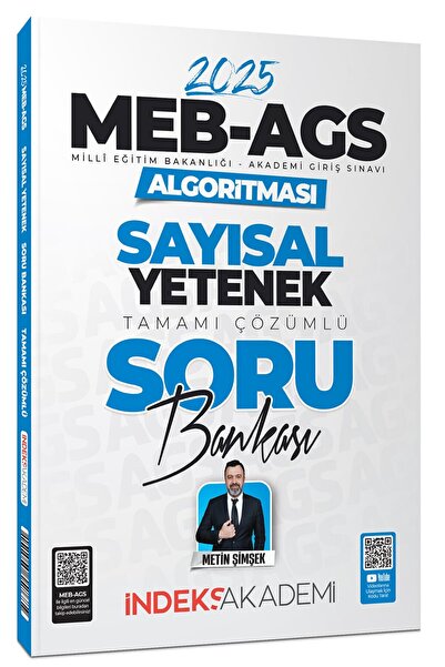 İndeks Akademi SÜPER FİYAT - 2025 MEB-AGS Algoritması Sayısal Yetenek Soru Ba...