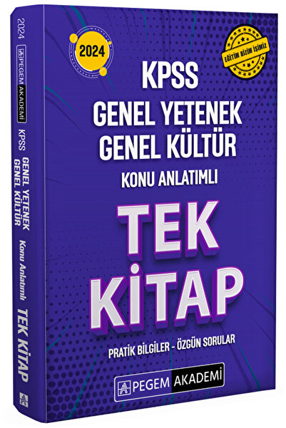 Pegem Akademi Yayıncılık SÜPER FİYAT - Pegem 2024 KPSS Genel Yetenek Genel Kü...