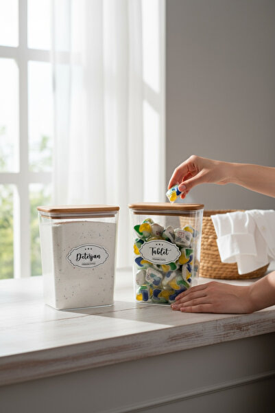 zezedesing Series Deterjan Ve Tablet Kavanozu