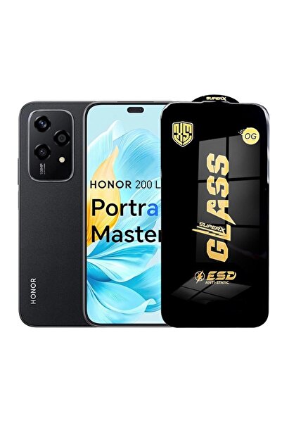 Flippy Honor 200 Lite 0.35mm ESD Tempered Glass Screen Protector, Black Edges, Antistatic