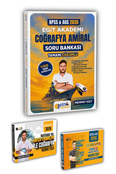 Eğit Akademi Mehmet Eğit Meb-ags Kpss Coğrafya Amiral Soru Bankası-ders Notu-...