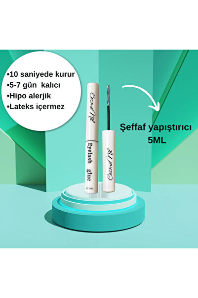 5D Kirpik Fırçalı Şeffaf Kırpık Yapıştırıcısı 1 adet 5gr – 5-7 Gün Kalıcı Hip...