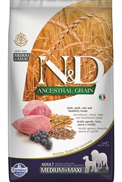 N&D Nd Az Tahıllı Kuzu & Y.mersini Adult Med&maxi Köpek Maması - 2.5 Kg