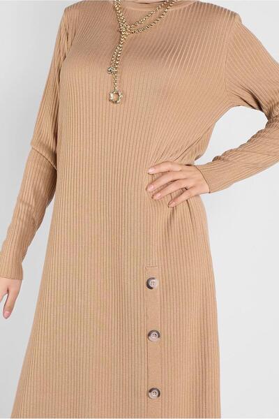 Alvina DÜĞME DETAYLI TRİKO ELBİSE 41032