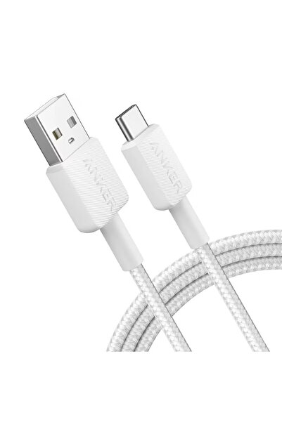 Anker Cablu alimentare si date Anker, USB-A (T) la USB Type-C (T), 1.8m, Alb, "A81H6G21"