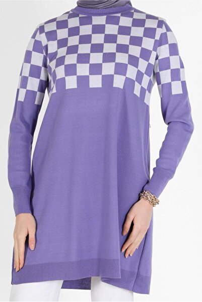 Alvina SQUARE PATTERNED KNIT TUNIC 42023