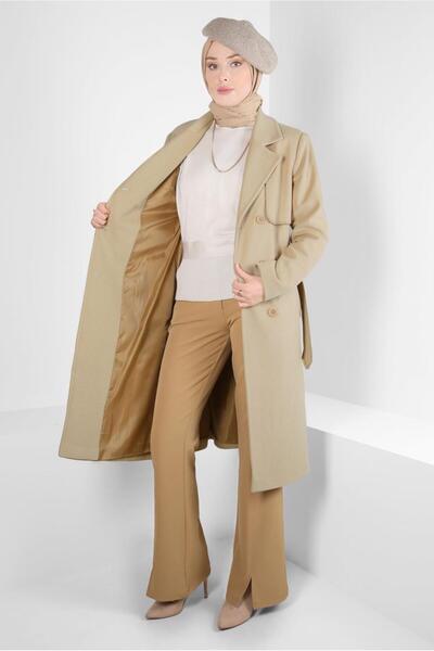 Alvina BELTED CROSSBODY COLLAR COAT 90415