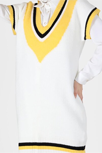 Alvina V-Neck Colorful Knitwear Sweater 42066