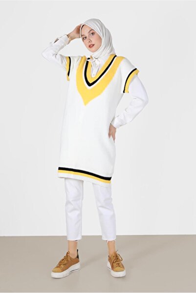 Alvina V-Neck Colorful Knitwear Sweater 42066