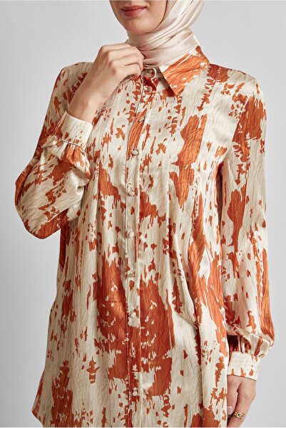 Alvina Patterned Satin Tunic 45429