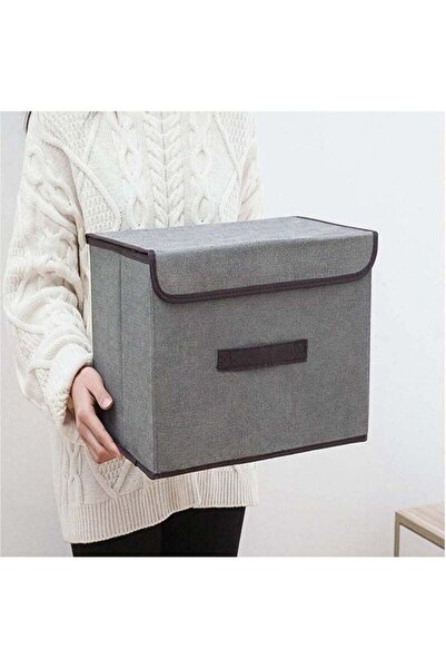 Arabest Foldable Fabric Storage Box with Dustproof Lid, Multi-Purpose for Home