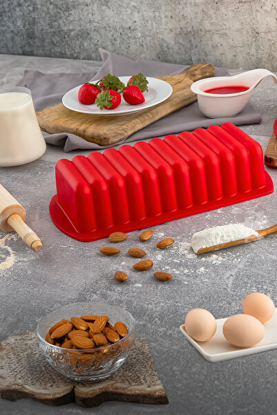Silicorner Silikon Kırmızı Baton Kek Kalıbı