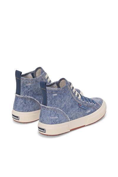 Superga 2573 Cotton Denim Destroyed Unisex Beyaz Bilekli Sneaker