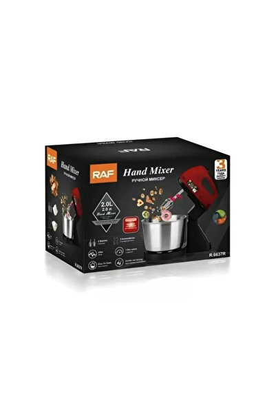 raf 2 in 1 hand and table mixer with 2L bowl, 270W power