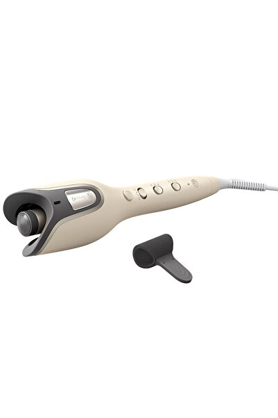 Philips SenseIQ Automatic Curling Iron 8000 Series BHB887/00, 3 temp., 3 directions, ions, Champagne