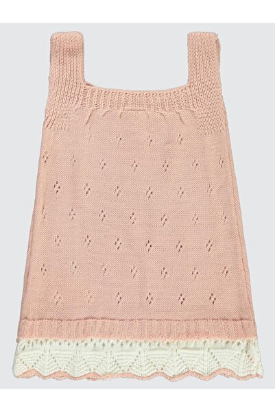 Civil Baby Askılı Çıkmalı 6-18 Ay Elbise - Pudra 18-24 Ay