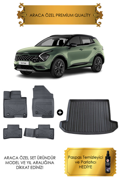 Sare Tuning Kia Sportage 2022 - 2023 - 2024 - 2025 Araca Özel Havuzlu Paspas ...