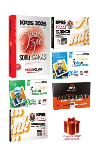 Yediiklim Yayınları 2026 KPSS Ortaöğretim Ön Lisans İşin Özü Soru Bankası+ Ho...