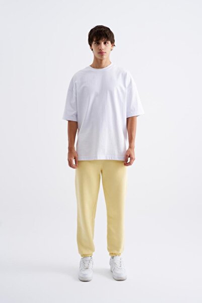 Machinist Men's Basic Jogger Relaxed Yellow Sweatpants