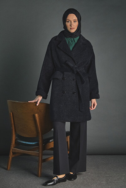 Setrms Kuşaklı Kruvaze Kaban