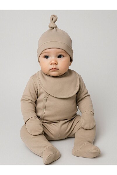 Bebe wini %100 Pamuk Latte 5 Li Hastane Çıkışı