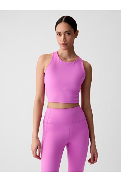 GAP Kadın Pembe Halter Yaka Crop Spor Üst