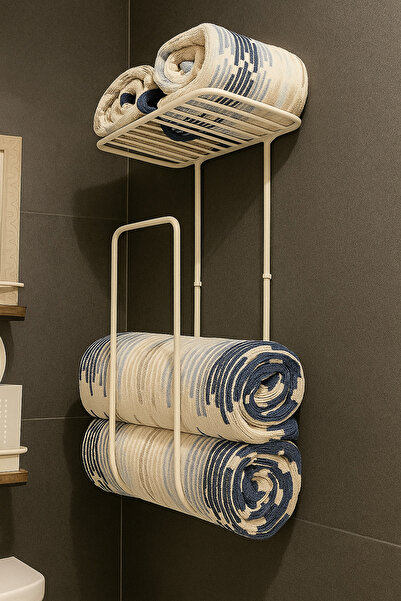 Wirewel Οργανωτής μπάνιου με ανταλλακτικό στήριγμα για πετσέτες, ανοξείδωτο μεταλλικό κρεμάστρα οργάνωσης για πετσέτες