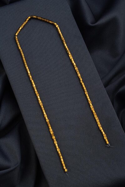 Uçar Doğaltaş Hematit Doğal Taş Parlak Gold Silindir Kesim 3x3mm Dizi [AA]