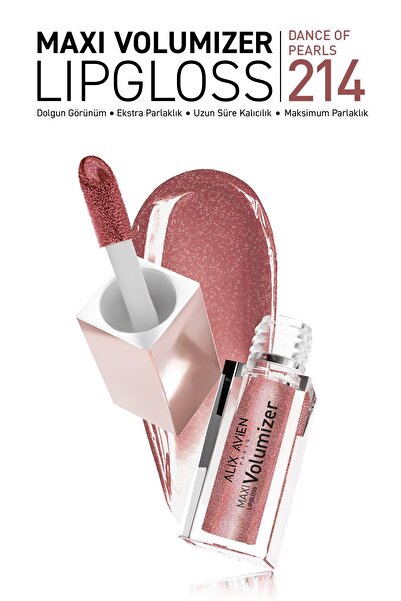 Alix Avien Maxivolumizer Lipgloss 214 - Dance Of Pearls - Kalıcı ve Nemlendirici Ruj - Dolgunlaştırıcı Etki