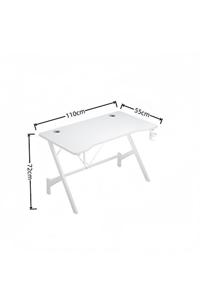 Venpara Gaming Table with Cup Holder Study Table with Earphone Hook
