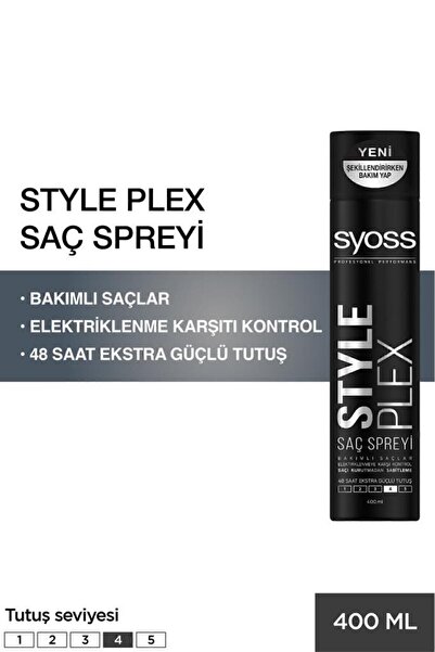 Syoss STYLE PLEX SPREY 400 ML 1 ADET GÜÇLÜ TUTUŞ SAÇ SPREYİ