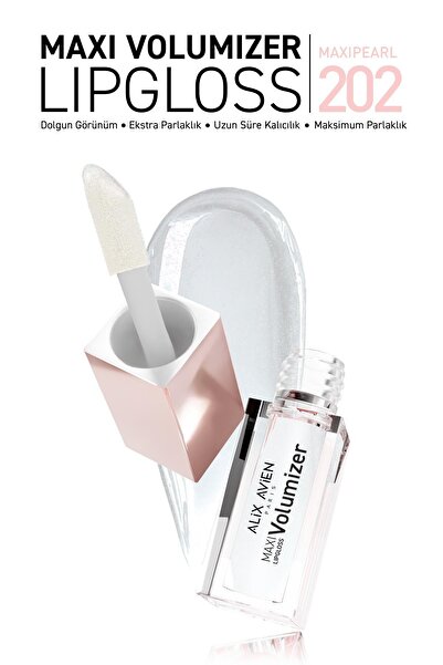 Alix Avien Maxivolumizer Lipgloss 202 - Maxipearl - Kalıcı ve Nemlendirici Ruj - Dolgunlaştırıcı Etki