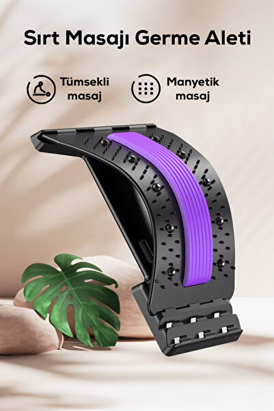 Linex Sihirli Bel Destek 3 Kademeli Omurga Düzleştirici Manyetik Nokta Masajlı Sırt ve Bel Germe Aleti
