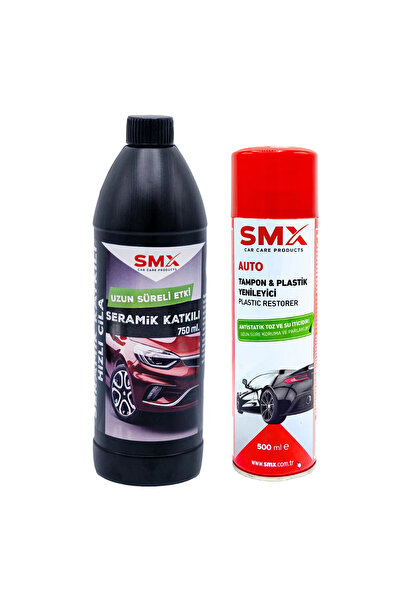 SMX Seramik Katkılı Hızlı ve Pratik Cila 750ml.+ Tampon & Plastik Yenileyici ...