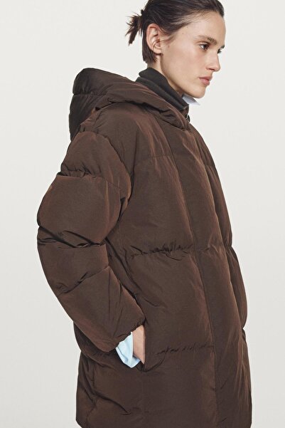 Massimo Dutti Su itici kapüşonlu şişme mont