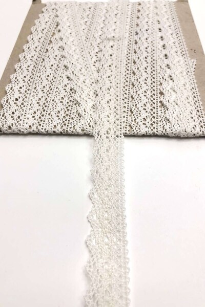 Hobigram Dantel Çeşitleri Beyaz Kopanaki Koton Dantel 2,5 Cm – Dantel, Şık Tasarım, Kadın Aksesuarı