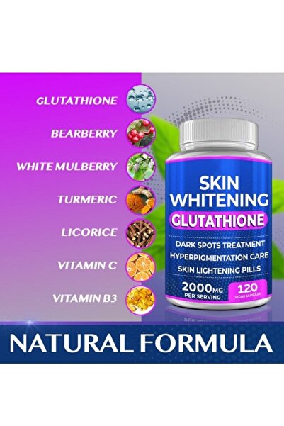 Skin حبوب تبييض الجلوتاثيون 90 كبسولة 2000 ملغ - تبييض وعلاج فرط التصبغ