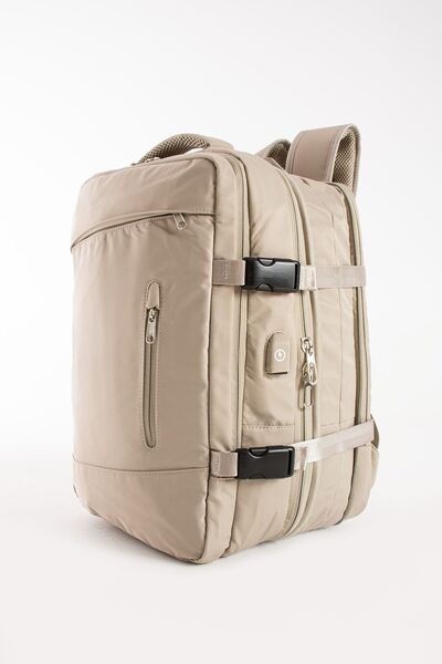 Sanmorris Unisex Αδιάβροχη θήκη φορητού υπολογιστή 15,6 ιντσών Λειτουργική τσάντα ταξιδιού και σχολείου με υποστήριξη πλάτης