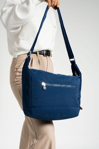 Sanmorris Navy Blue Colored - Water Resistant Women's Shoulder Bag, Crossbody and Multi-Compartment